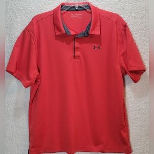 Under Armour Orange Polo with Gray  Accents Size 2XL